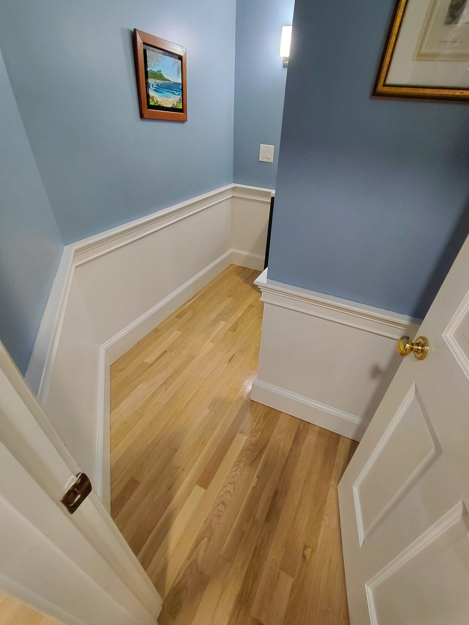 Hardwood floor refinishing project